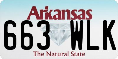 AR license plate 663WLK