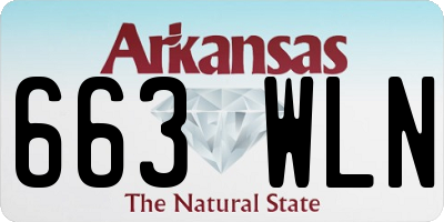 AR license plate 663WLN
