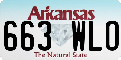AR license plate 663WLO