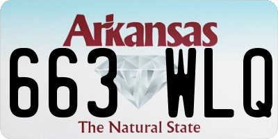 AR license plate 663WLQ
