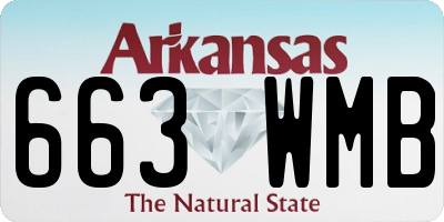 AR license plate 663WMB