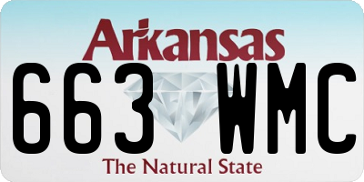 AR license plate 663WMC
