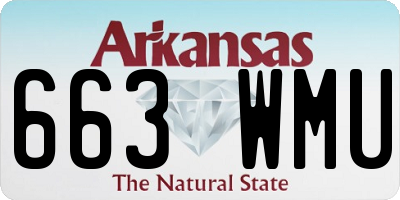 AR license plate 663WMU