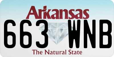 AR license plate 663WNB