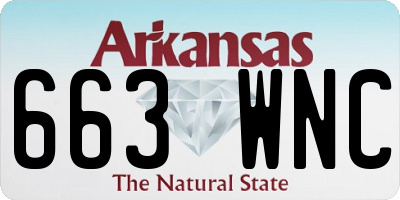 AR license plate 663WNC