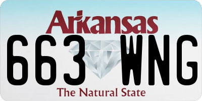 AR license plate 663WNG