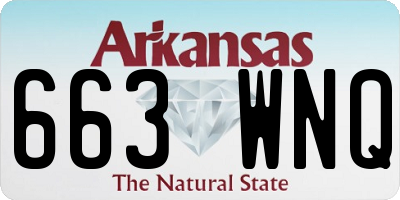 AR license plate 663WNQ