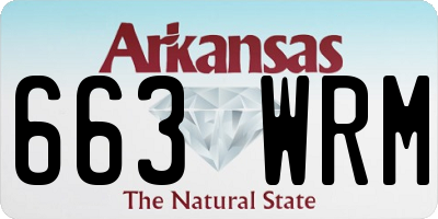 AR license plate 663WRM