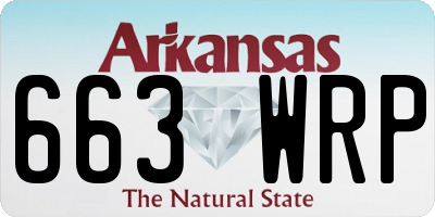 AR license plate 663WRP