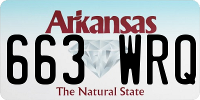 AR license plate 663WRQ