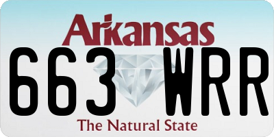 AR license plate 663WRR
