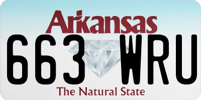 AR license plate 663WRU