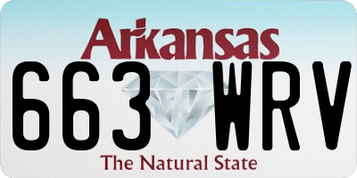AR license plate 663WRV