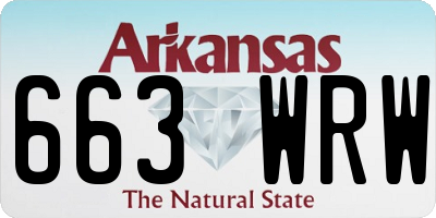 AR license plate 663WRW