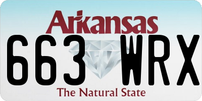 AR license plate 663WRX