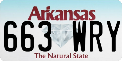 AR license plate 663WRY
