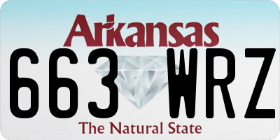 AR license plate 663WRZ