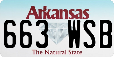 AR license plate 663WSB
