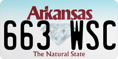AR license plate 663WSC