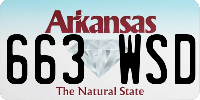AR license plate 663WSD