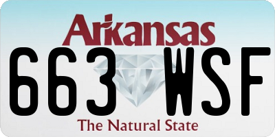 AR license plate 663WSF