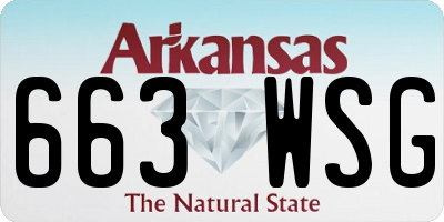 AR license plate 663WSG