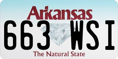 AR license plate 663WSI