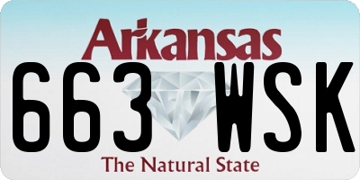 AR license plate 663WSK