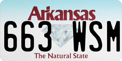 AR license plate 663WSM
