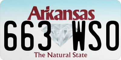 AR license plate 663WSO