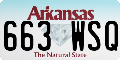 AR license plate 663WSQ