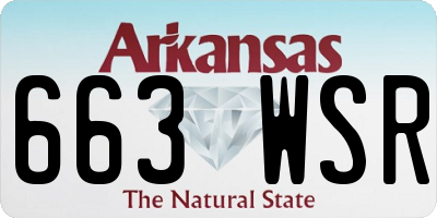 AR license plate 663WSR