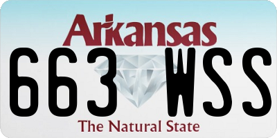 AR license plate 663WSS