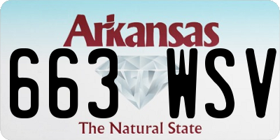 AR license plate 663WSV