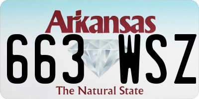 AR license plate 663WSZ