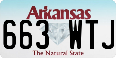 AR license plate 663WTJ