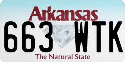 AR license plate 663WTK