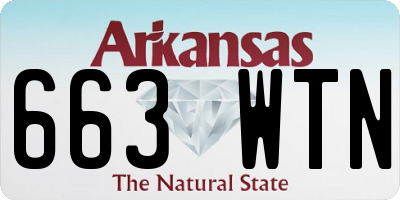 AR license plate 663WTN