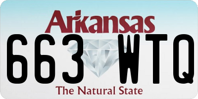 AR license plate 663WTQ
