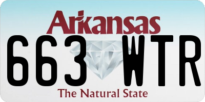 AR license plate 663WTR