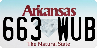 AR license plate 663WUB