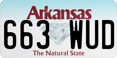 AR license plate 663WUD