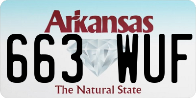AR license plate 663WUF