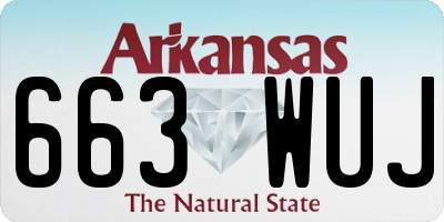 AR license plate 663WUJ