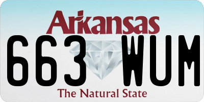 AR license plate 663WUM