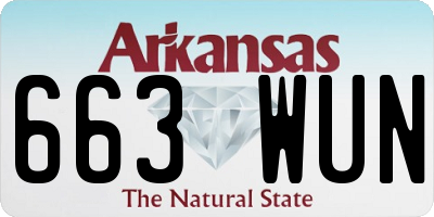 AR license plate 663WUN