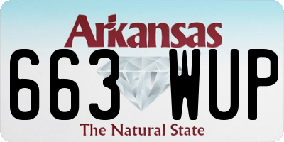 AR license plate 663WUP