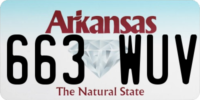 AR license plate 663WUV