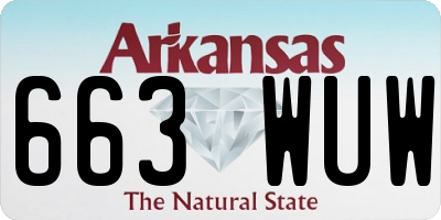AR license plate 663WUW