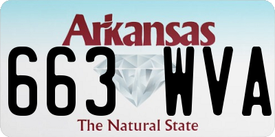 AR license plate 663WVA